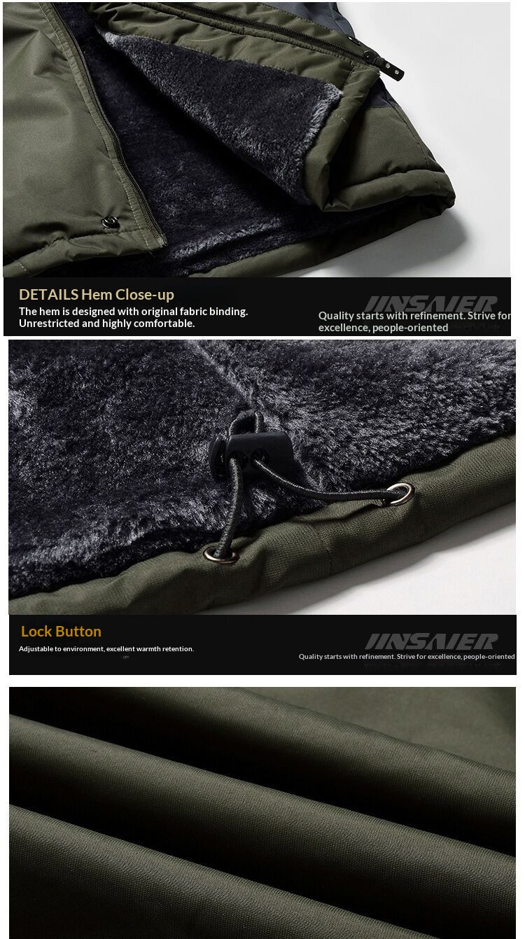 ragazzo Ragazzo 2025 Nuovo transfrontaliero di grandi dimensioni da uomo, giacca a vento spessa foderata in pile, sport all'aria aperta, caldo alpinismo_voghion.com