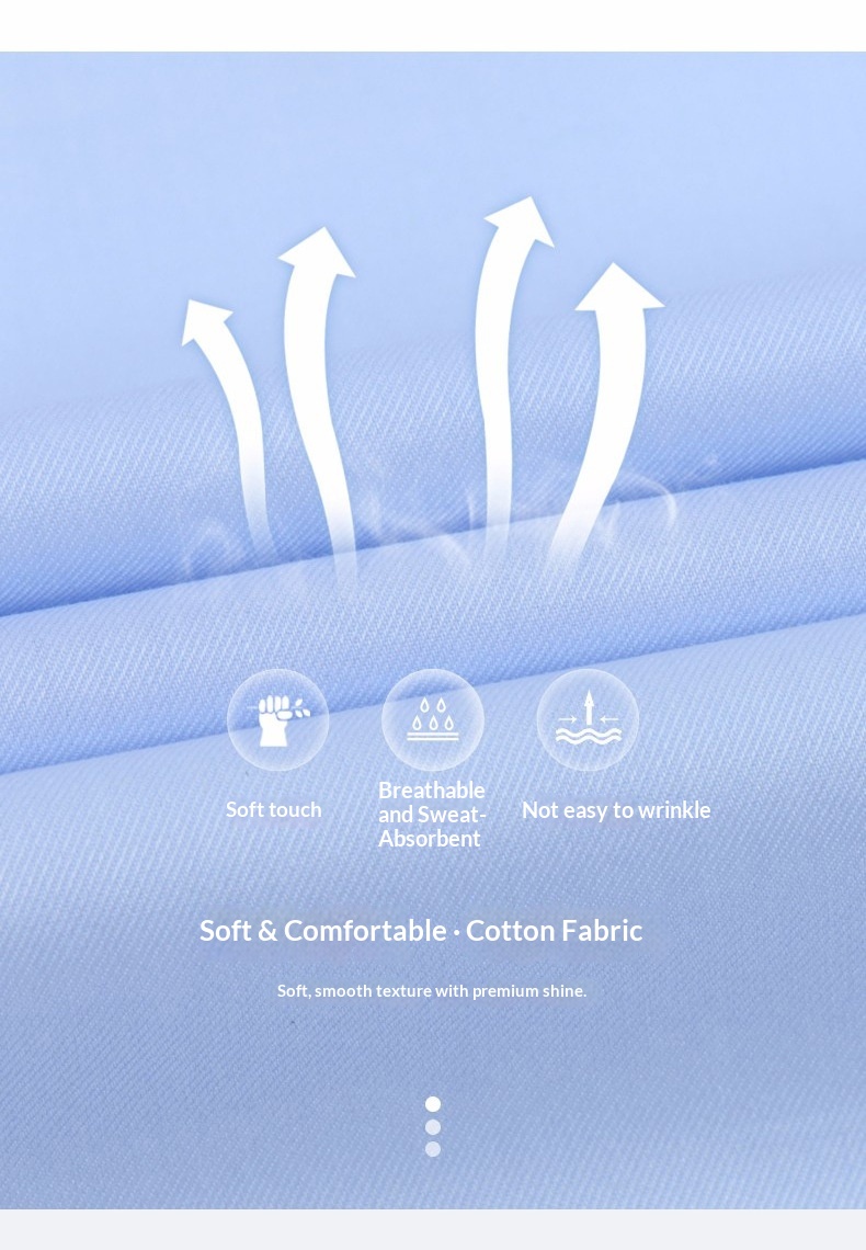 Liquid Ammonia Non-Iron Short Professional Slim Fit White Collar Korean Style High-End Shirt Printed Unisex_voghion.com