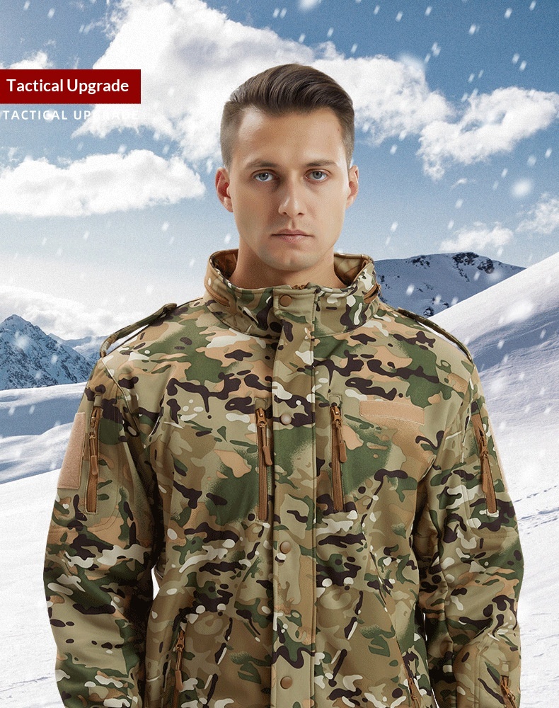 Veste polaire épaisse et chaude, coupe-vent, softshell de quatrième génération pour homme, idéale pour le cyclisme et les sports de plein air en automne et en hiver._voghion.com