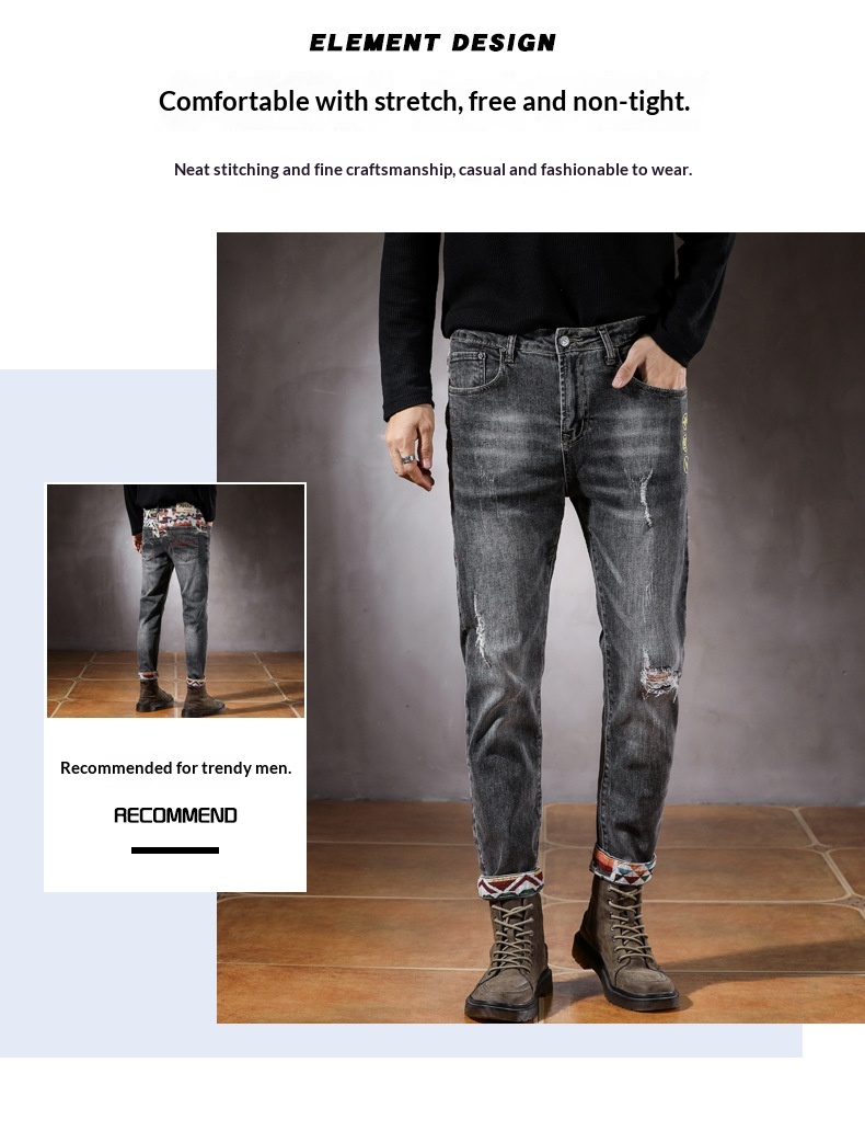 Jungen-Jeans mit Stickerei, Rissen, europäischem und amerikanischem Stil, neue Slim-Fit-Jeans, lange Freizeithose, coole Herrenhose, Einteiler_voghion.com