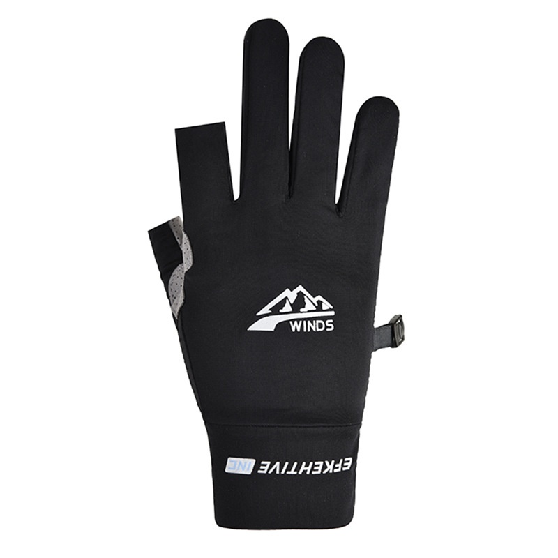 boy Boy Boy Sun Protection Gloves Men Sports Fitness Fingerless Summer Thin Ice Silk Breathable Fishing Delivery Riding Driving Half_voghion.com