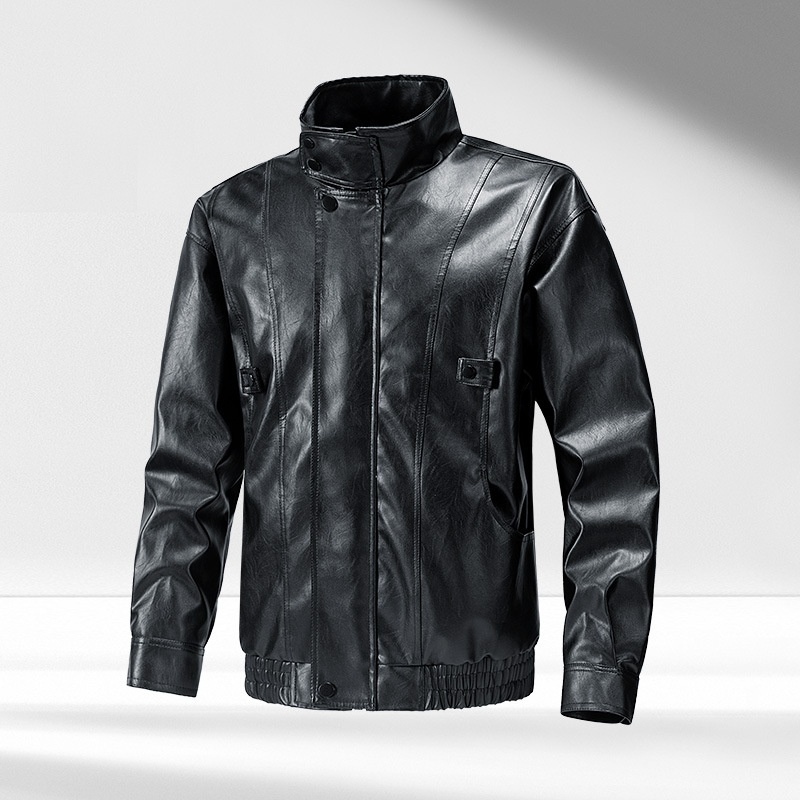 ragazzo Moda di strada europea e americana all'ingrosso transfrontaliera larga per uomo, stile di coppia alla moda, pelle nera da motociclista_voghion.com