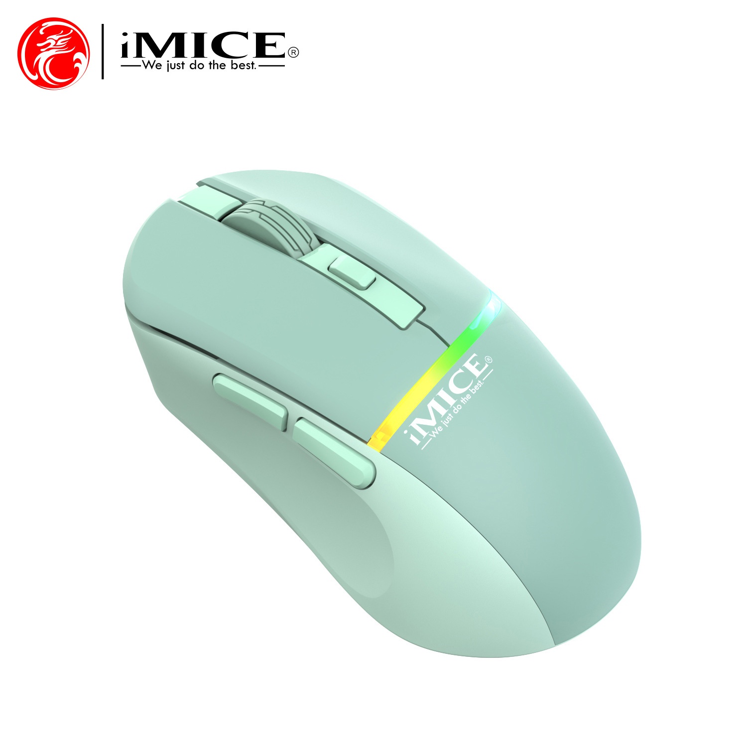 Digitex Digitex IMICE Factory Direct Supply Cross-Border Bluetooth Dual-Mode 6 Button RGB Rechargeable Silent Type-C Wireless Gaming_voghion.com