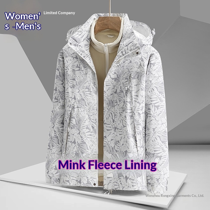 ragazzo Ragazzo Outdoor per uomini e donne, tre in uno staccabile, foderato in pile, cappotto mimetico spesso, antivento, impermeabile, caldo_voghion.com