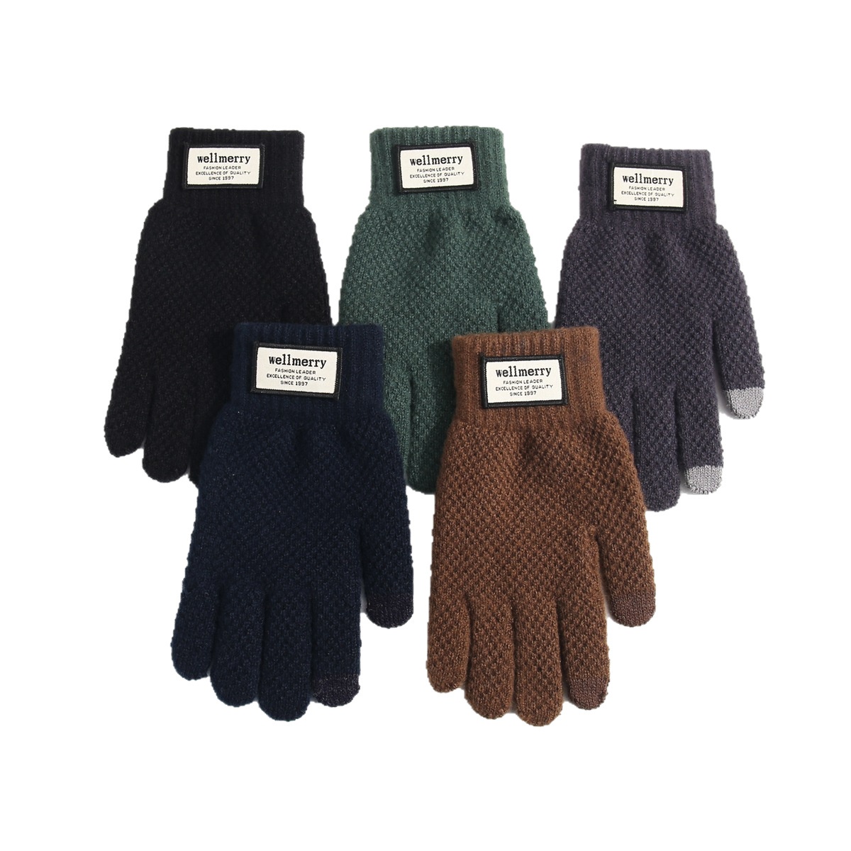 Guanti da ciclismo invernali in pile foderati, spessi, stile coreano, resistenti al freddo, con touchscreen, caldi, in maglia, per uomo e donna_voghion.com