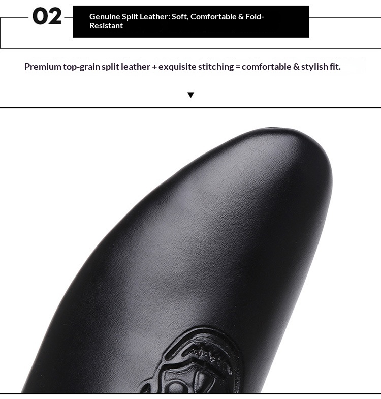 WalkPrime WalkPrime European Station Autumn Hairstylist Small Leather Skull Trendy New Men's Single Loafers Lazy Shoes Youth_voghion.com