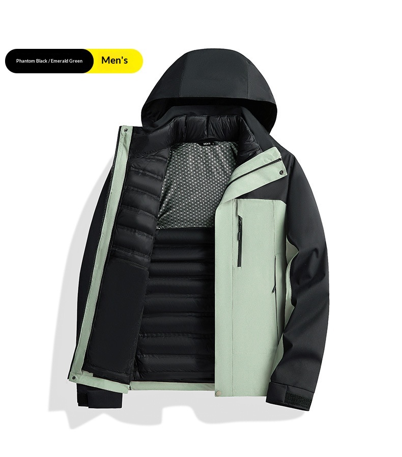 Ensemble deux pièces pour homme, doudoune d'hiver amovible, personnalisable, conforme aux normes nationales._voghion.com