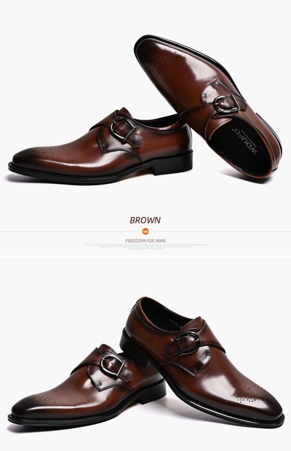 Voyage Herrenschuhe im britischen Stil mit Schnallenverschluss, trendig, aus hochwertigem Rindsleder gefertigt, Brogue-Schuhe, elegant und formell, spitz zulaufend._voghion.com