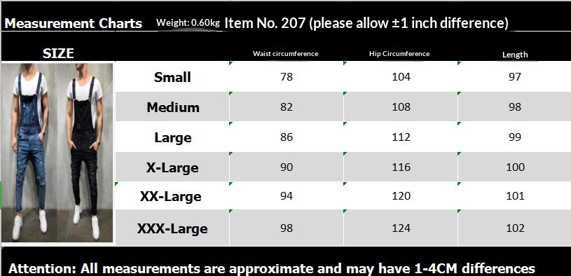 boy Cross-Border European And American Style Loose Men's Denim Overalls Suspender Slim Fit Pants_voghion.com