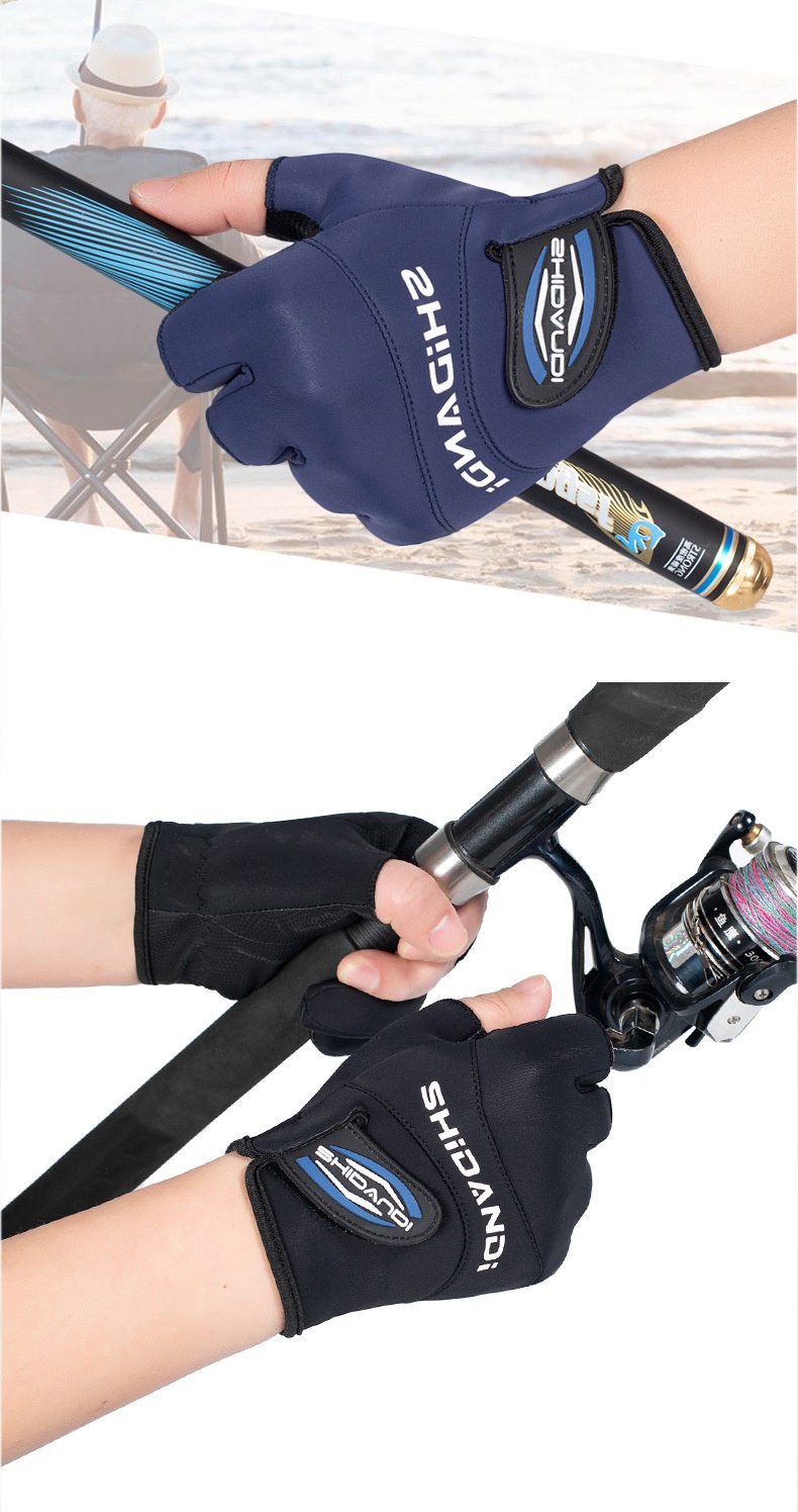 Guanti da pesca invernali da uomo, antiforatura, impermeabili, con tre dita esposte, antiscivolo, professionali_voghion.com