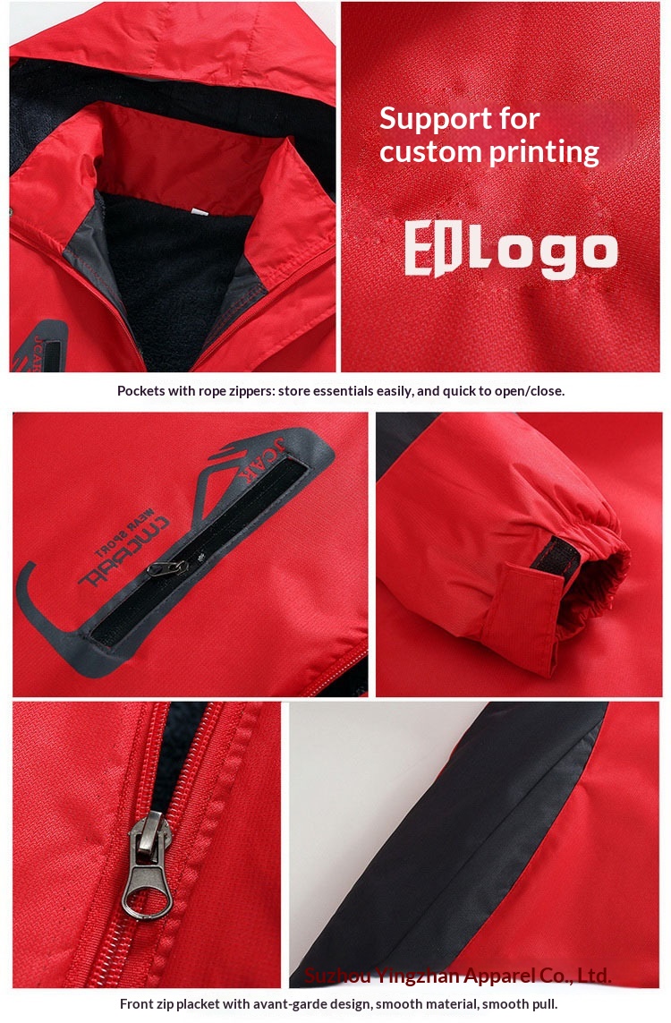 Jungen-Arbeitsjacke, dick gefüttert, bedruckt und bestickt, winddicht, wasserdicht, strapazierfähig, große Größe, Baumwollmantel, Herren-Arbeitskleidung_voghion.com