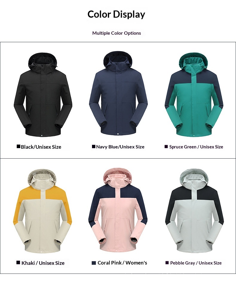 Jungen Herbst Winter Hardshell Paar Freizeitjacke Winddicht Warm Wasserdicht Fleece Herren Damen Zweiteiliges Set Gruppenkauf_voghion.com