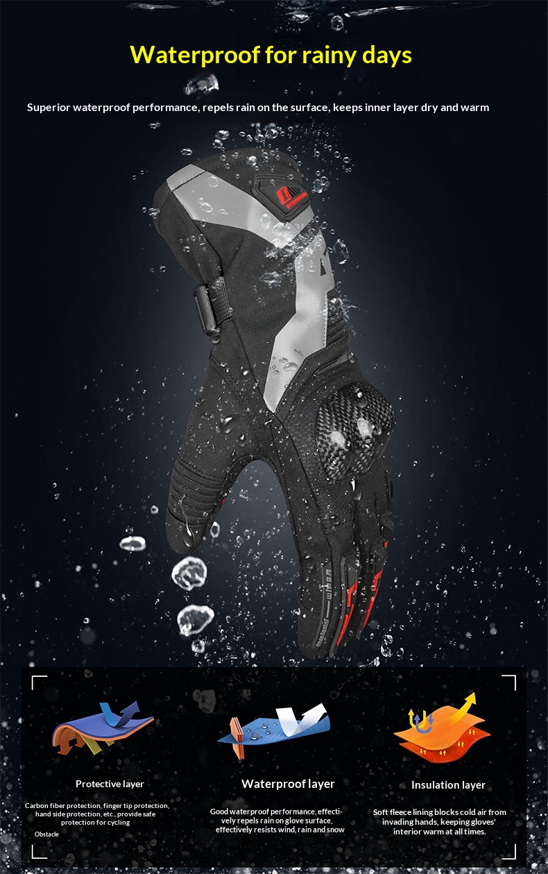 OnesAgain Motorrad-Winterhandschuhe für Herren, lang, wasserdicht, winddicht, warm, für Damen und Herren – Anti-Drop-Handschuhe_voghion.com