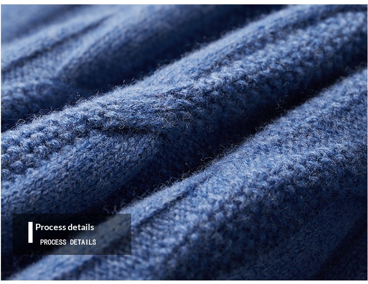 boy Boy Boy Boy 23 Autumn Winter New Men's Half Turtleneck Thickened Wool Pullover Solid Color Casual Plus Size Twisted Knit Sweater_voghion.com