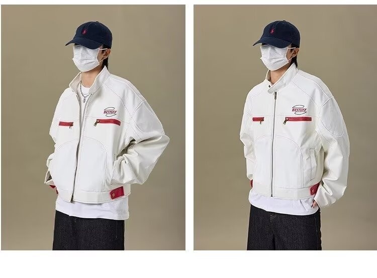 Giacca in pelle da uomo di alta qualità, stile hip hop, stile motociclista, stile corto PU, alla moda, marchio europeo e americano_voghion.com