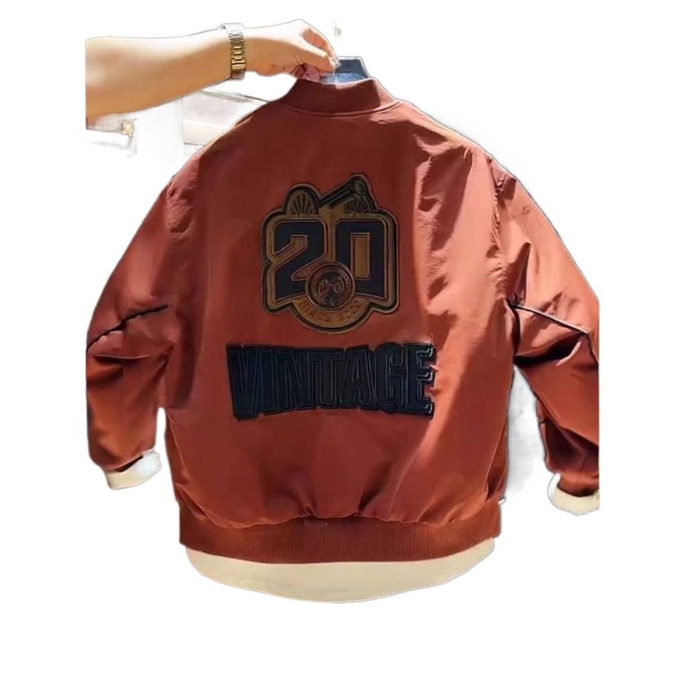 Giacca da baseball da uomo in cotone con scollo rotondo ricamato, stile americano, casual, calda, invernale, da uomo, di marca alla moda_voghion.com