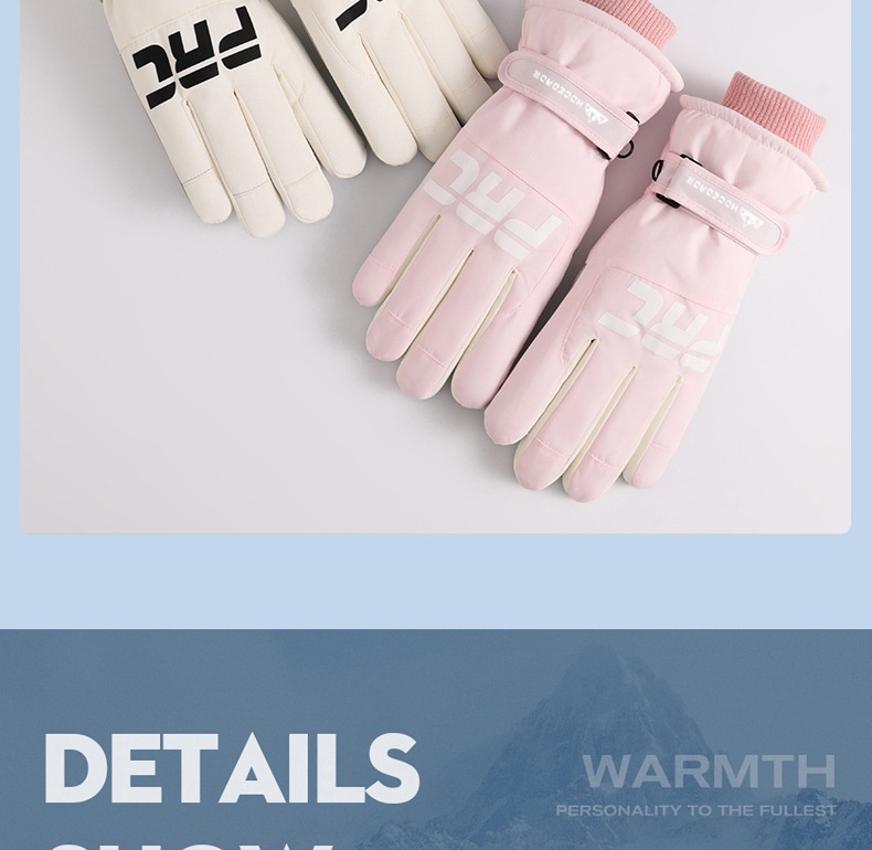 boy Boy Boy Winter Ski Gloves For Men And Women, Outdoor Riding, Fleece-Lined, Thickened, Windproof, Water-Resistant, Warm,_voghion.com