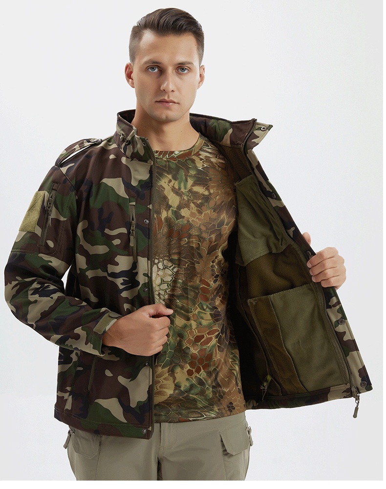 Veste polaire épaisse et chaude, coupe-vent, softshell de quatrième génération pour homme, idéale pour le cyclisme et les sports de plein air en automne et en hiver._voghion.com