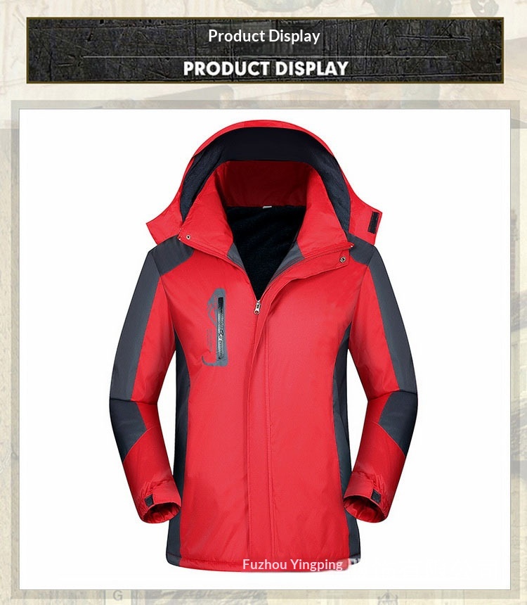 Jungen-Arbeitsjacke, dick gefüttert, bedruckt und bestickt, winddicht, wasserdicht, strapazierfähig, große Größe, Baumwollmantel, Herren-Arbeitskleidung_voghion.com