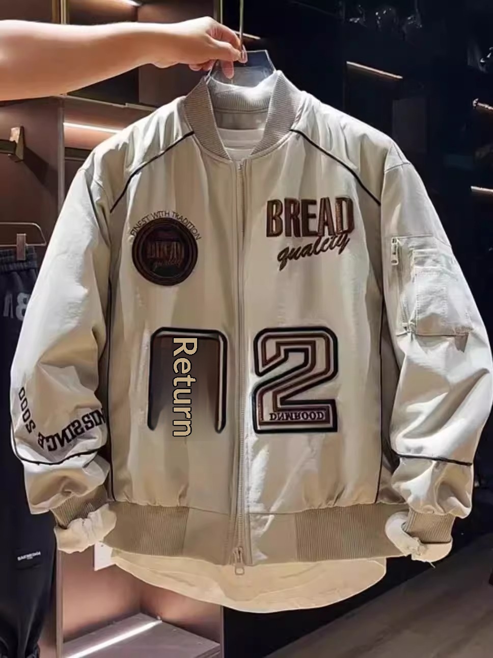 Giacca da baseball da uomo in cotone con scollo rotondo ricamato, stile americano, casual, calda, invernale, da uomo, di marca alla moda_voghion.com