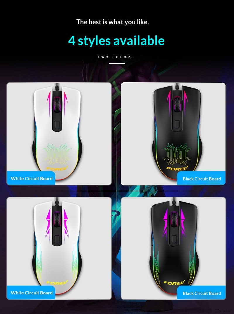 Digitex Digitex Wired FV509 Cool RGB Marquee Effect Oyun Bilgisayarı Toptan Mekanik Fare_voghion.com