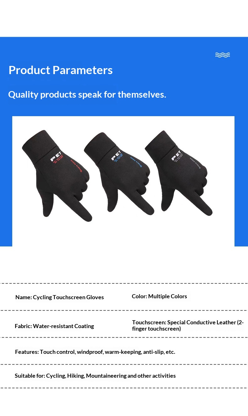 boy Boy Boy Autumn Winter Men's Windproof Touchscreen Gloves Outdoor Hiking Skiing Cycling Cold Resistant Wear-resistant Warm_voghion.com