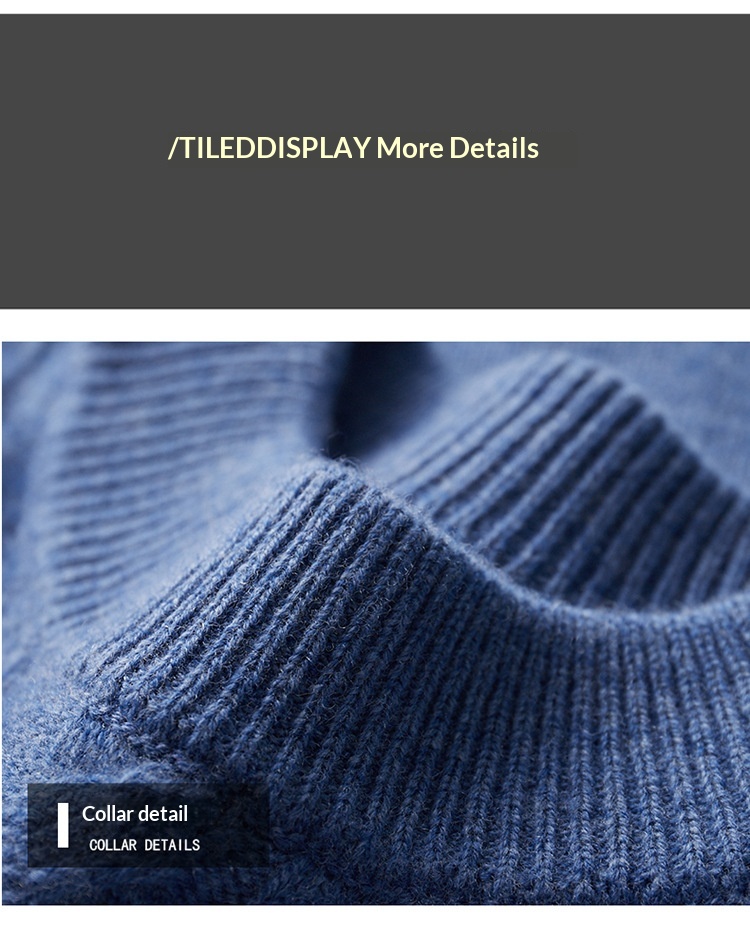 boy Boy Boy Boy 23 Autumn Winter New Men's Half Turtleneck Thickened Wool Pullover Solid Color Casual Plus Size Twisted Knit Sweater_voghion.com