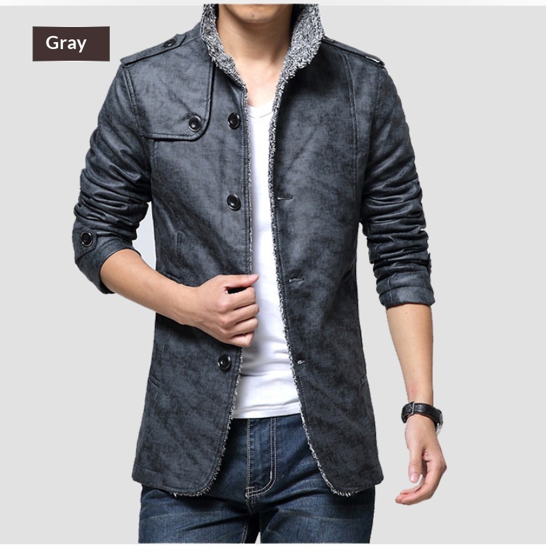 Chaqueta de cuero sintético con forro de piel de oveja cruzada para hombre, talla grande, invierno 2022_voghion.com