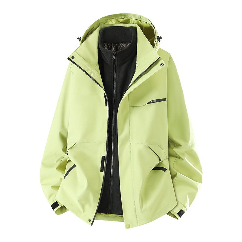 ragazzo Ragazzo Luo Tuo Stesso stile Donna Tre in Uno Escursionismo all'aperto Funzionale Foderato in Pile Idrorepellente Softshell Tre Porte_voghion.com