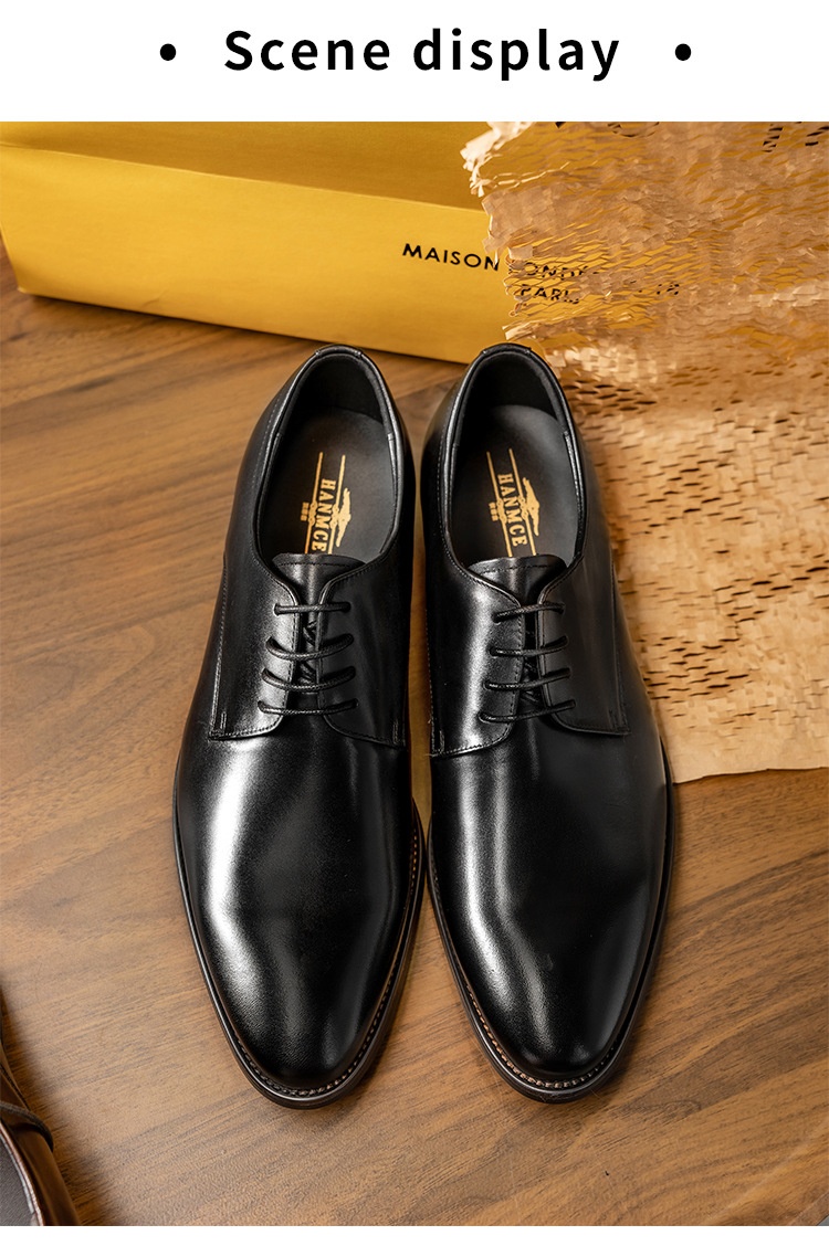 Scarpe derby da uomo in pelle di vacchetta con lacci, stile britannico, formali, da cerimonia, casual, da lavoro, da lavoro, da lavoro, da sposa, da lavoro ..._voghion.com