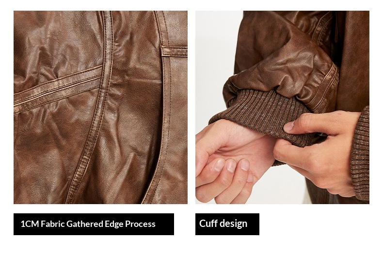 Giacca da motociclista in pelle nera stile retrò americano High Street da ragazzo, stile coppia, cappotto alla moda_voghion.com