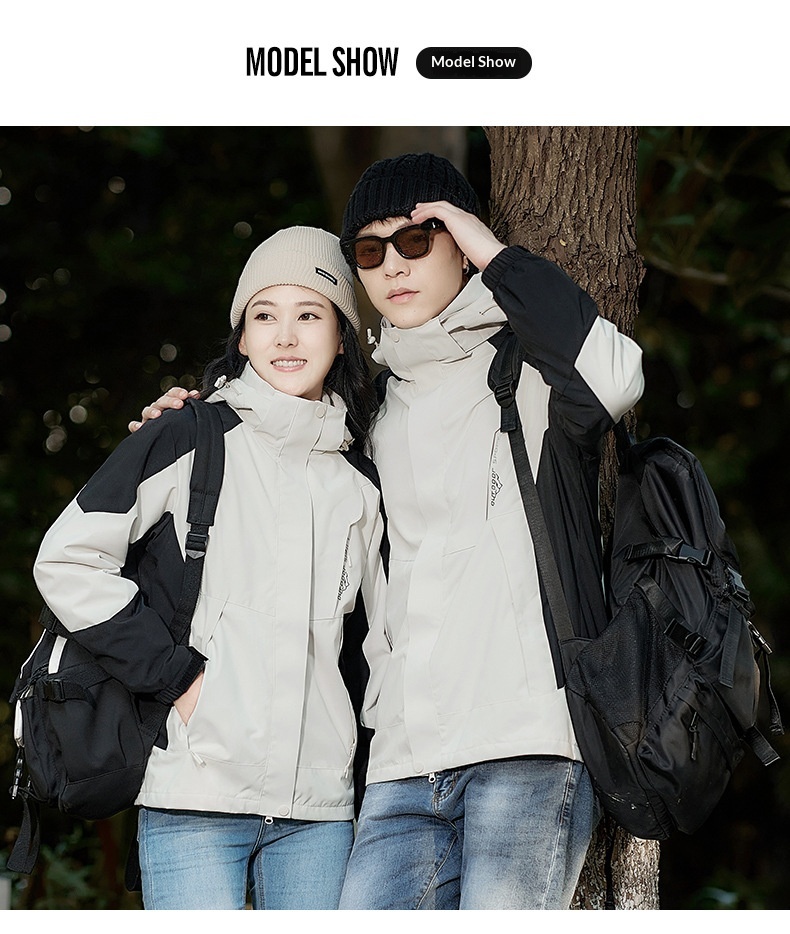 Junge Outdoor-Jacke, wasserdicht, mit individuellem Graphenfutter, winddicht, 3-in-1-Modell mit Aufdruck_voghion.com