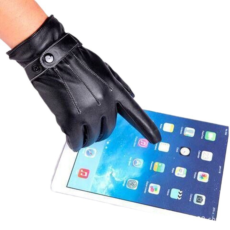 ragazzo Ragazzo Ragazzo Autunno Inverno Spesso Foderato in Pile Touchscreen Uomo, Caldo per Andare a Cavallo, Consegna, Antivento, Impermeabile, Pelle Antiscivolo_voghion.com