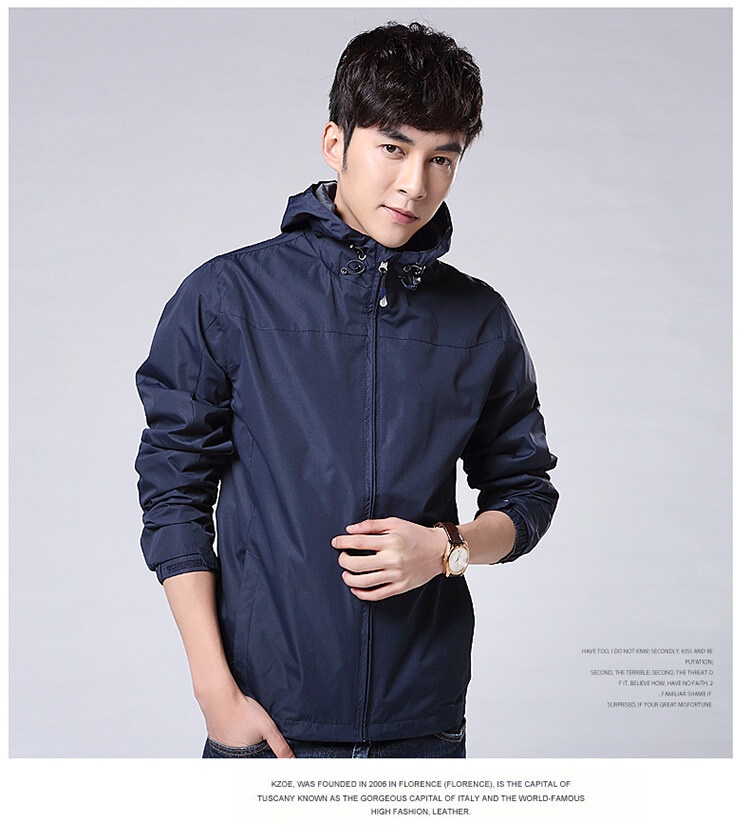 Giacca a vento da uomo con cappuccio, casual, impermeabile, sportiva, da esterno, per uomo, modello Boy 2025, primavera e autunno, vestibilità regolare_voghion.com