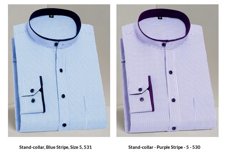 Camisa de trabajo de estilo chino de manga larga con cuello mandarín para hombre, estilo profesional, versión coreana, JK_voghion.com