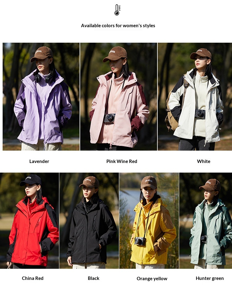 boy Boy Custom Workwear Mountain Series Outdoor 3-in-1 Down Liner Windproof Waterproof Warm Thickened Hiking Jacket_voghion.com