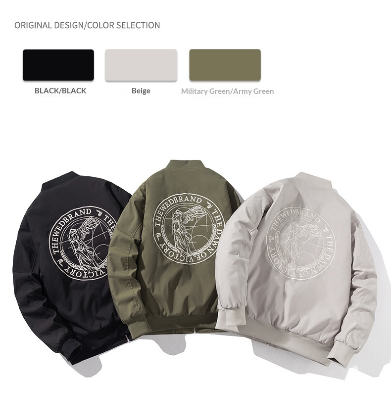 Junge Herbst Winter Europäisch Amerikanischer Trend Bestickte Baseball Herren Damen Paar Lockerer Mantel Verdickte Bomberjacke Mantel_voghion.com