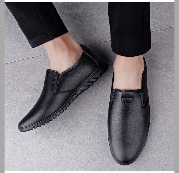 Voyage Voyage Autumn PU Leather Shoes Soft Sole Slip-On Loafers Men's Breathable Comfortable_voghion.com