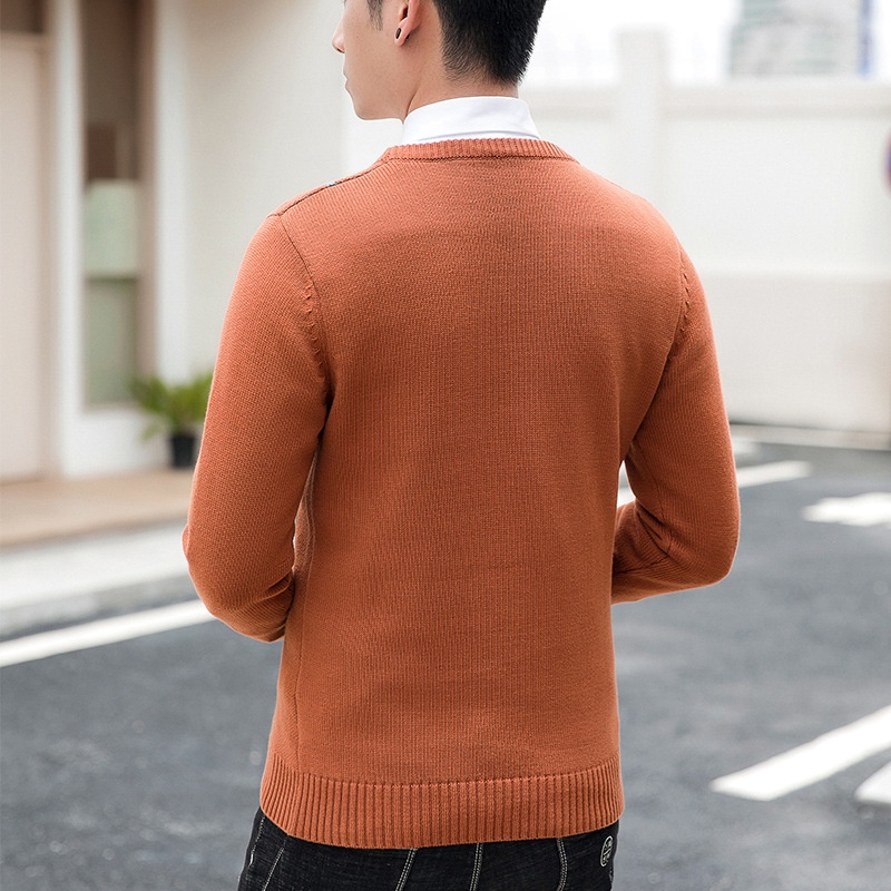 boy Boy Boy Boy Winter New Round Neck For Men Korean Style Color Block Pullover Fashion Trendy Long Sleeve Warm Men's Knitted Sweater_voghion.com