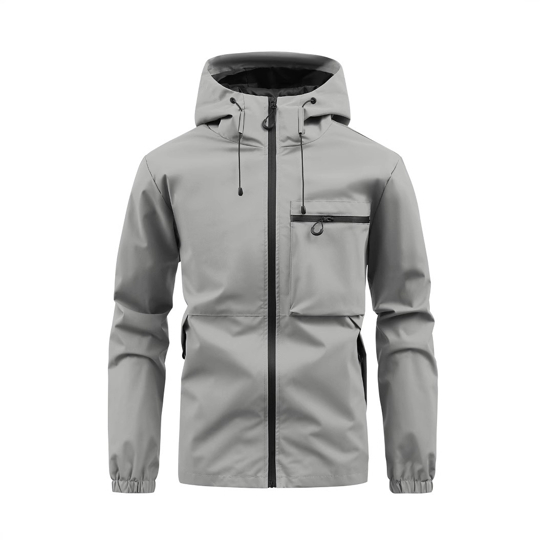 boy Boy Spring And Autumn New Men's Hooded Cross-Border Casual Waterproof Outdoor Windbreaker Workwear Jacket Versatile_voghion.com