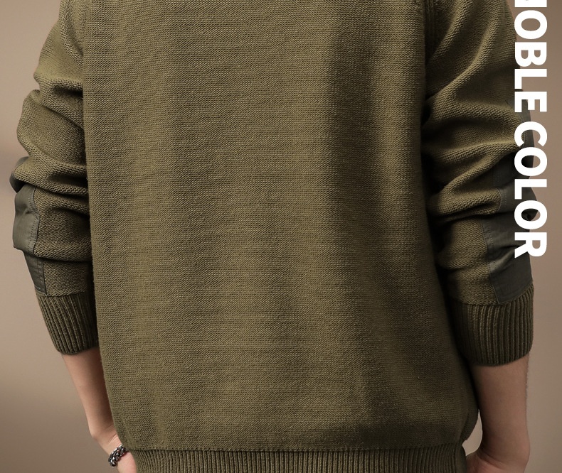 boy Boy Boy Boy High-End American Heavyweight Retro Color-Block Pocket Sweater For Men, Autumn Trendy Brand, Thick Loose Fit, Plus Size_voghion.com