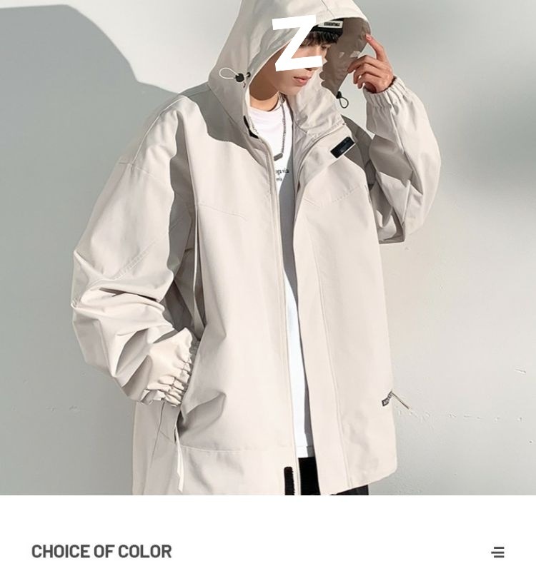 boy Boy Spring And Autumn Trend American Style Waterproof Windproof Solid Color Workwear Softshell Men's Casual Jacket Top_voghion.com