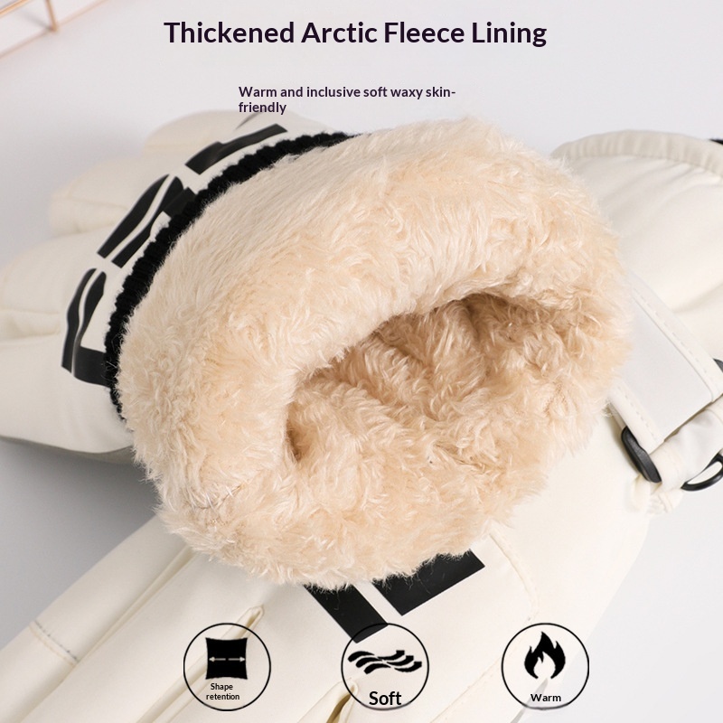 boy Boy Boy Winter Ski Gloves For Men And Women, Outdoor Riding, Fleece-Lined, Thickened, Windproof, Water-Resistant, Warm,_voghion.com