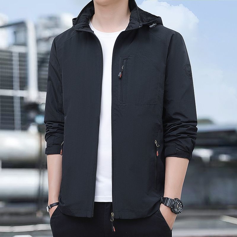 ragazzo Ragazzo Giacca Casual Larga Cappotto Giacca a Vento Staccabile Nuovo Cappuccio Antivento Abbigliamento da Uomo per Esterni Stagione Autunnale_voghion.com