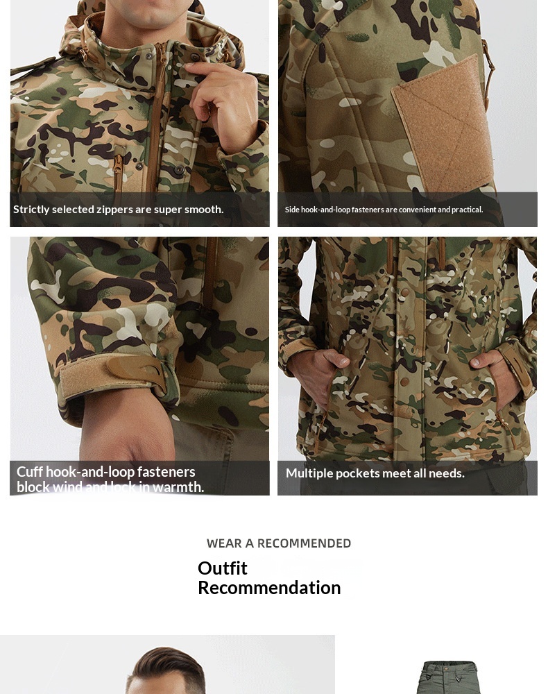 Veste polaire épaisse et chaude, coupe-vent, softshell de quatrième génération pour homme, idéale pour le cyclisme et les sports de plein air en automne et en hiver._voghion.com