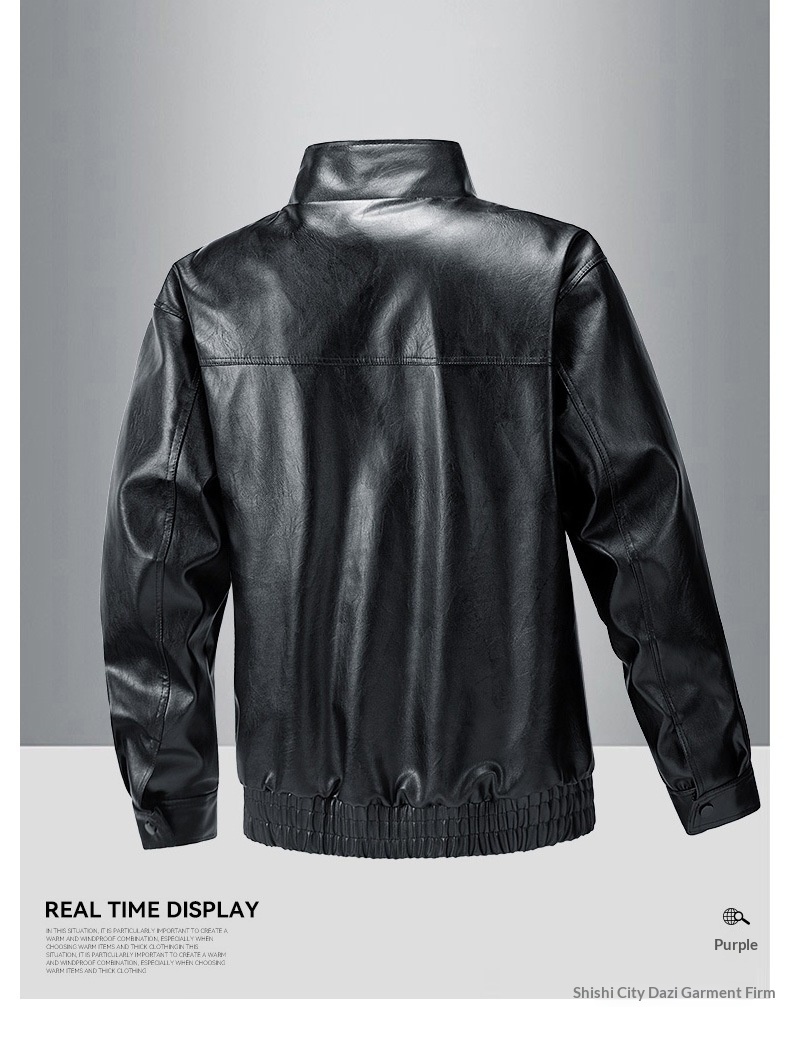 ragazzo Moda di strada europea e americana all'ingrosso transfrontaliera larga per uomo, stile di coppia alla moda, pelle nera da motociclista_voghion.com