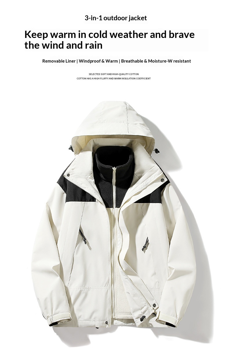 boy Boy 2025 New Outdoor Single Coat Jacket Casual Unisex Multi-color Group Purchase Three-in-One Thickened Top_voghion.com