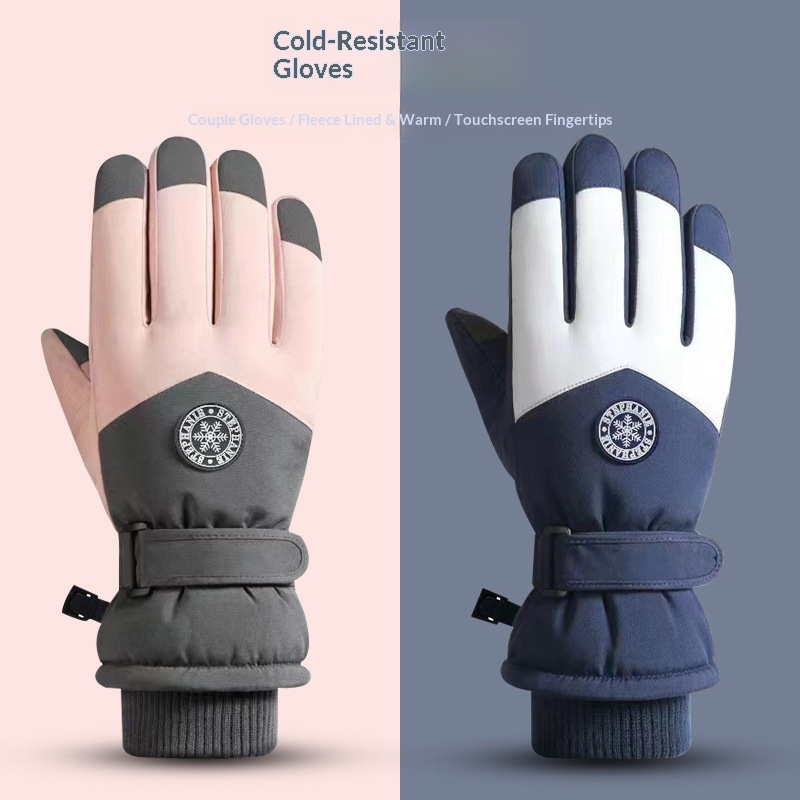 Guanti invernali da donna, caldi, foderati in pile, spessi, per sci, ciclismo, touchscreen, moto, antifreddo, impermeabili, carini, per adulti_voghion.com