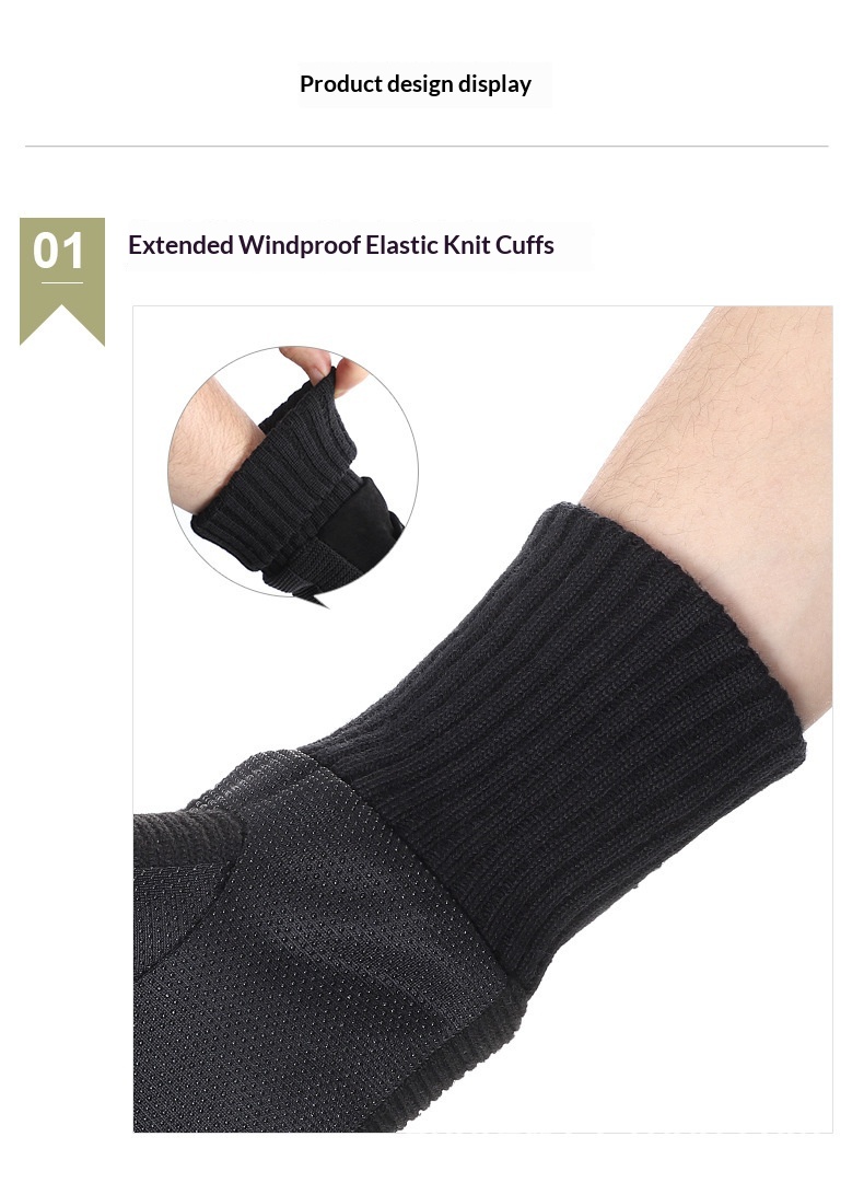 boy Boy Boy Pigskin Gloves Men Winter Fleece Lined Thickened Warm Motorcycle Riding Electric Bike Anti-Slip Outdoor Skiing_voghion.com