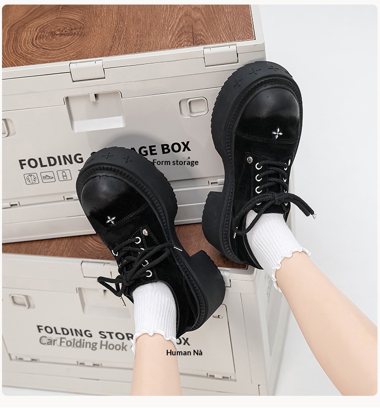 Voyage Voyage En stock Cross Flower Wilderness Derby pour femmes Mocassins à plateforme à semelle épaisse Nouvelles chaussures à lacets à bout unique_voghion.com